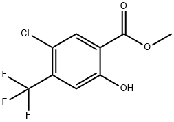 Methyl 5-chloro-2-hydroxy-4-(trifluoromethyl)benzoate Struktur