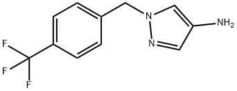 1-{[4-(trifluoromethyl)phenyl]methyl}-1H-pyrazol-4-amine Struktur