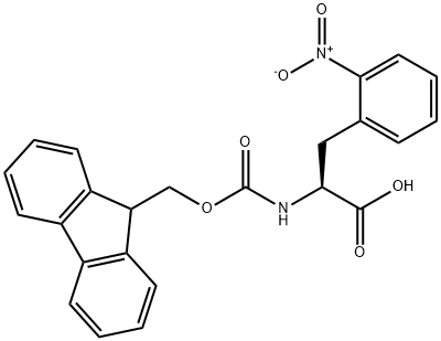 DL-N-[(9H-fluoren-9-ylmethoxy)carbonyl]-2-nitro- Phenylalanine Struktur