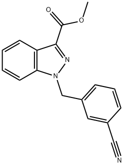 methyl 1-[(3-cyanophenyl)methyl]indazole-3-carboxylate Struktur