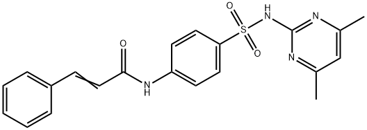 N-(4-{[(4,6-dimethyl-2-pyrimidinyl)amino]sulfonyl}phenyl)-3-phenylacrylamide Struktur