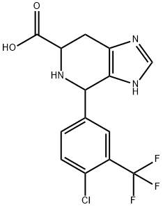 4-[4-chloro-3-(trifluoromethyl)phenyl]-3H,4H,5H,6H,7H-imidazo[4,5-c]pyridine-6-carboxylic acid Struktur