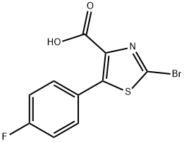 2-Bromo-5-(4-fluoro-phenyl)-thiazole-4-carboxylic acid Struktur