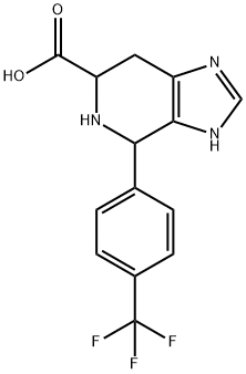 4-[4-(trifluoromethyl)phenyl]-3H,4H,5H,6H,7H-imidazo[4,5-c]pyridine-6-carboxylic acid Struktur