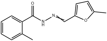 2-methyl-N'-[(5-methyl-2-furyl)methylene]benzohydrazide Struktur