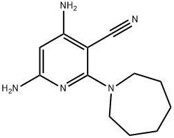 4,6-Diamino-2-azepan-1-yl-nicotinonitrile Struktur