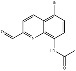 N-(5-Bromo-2-formyl-quinolin-8-yl)-acetamide Struktur