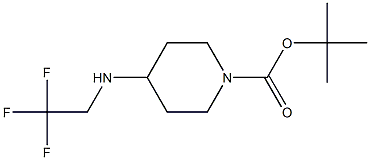 tert-Butyl 4-[(2,2,2-trifluoroethyl)amino]piperidine-1-carboxylate Struktur