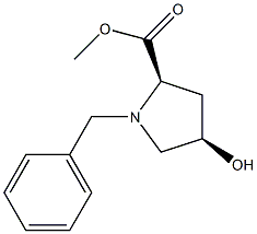 D-Proline, 4-hydroxy-1-(phenylmethyl)-, methyl ester, (4R)- Struktur