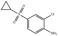 2-CHLORO-4-(CYCLOPROPYLSULFONYL)ANILINE Struktur