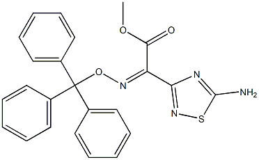 (Z)-(5-AMINO-[1,2,4]THIADIAZOL-3-YL)-TRITYLOXYIMINO-ACETIC ACID METHYL ESTER Struktur