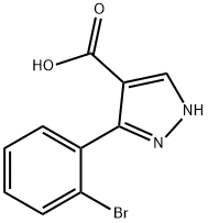 5-(2-bromophenyl)-1H-pyrazole-4-carboxylic acid Struktur