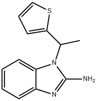 1-[1-(thiophen-2-yl)ethyl]-2,3-dihydro-1H-1,3-benzodiazol-2-imine Struktur