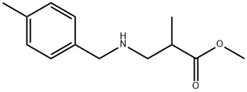 methyl 2-methyl-3-{[(4-methylphenyl)methyl]amino}propanoate Struktur