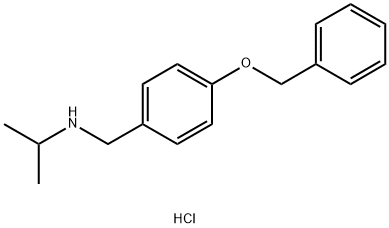 {[4-(benzyloxy)phenyl]methyl}(propan-2-yl)amine hydrochloride Struktur