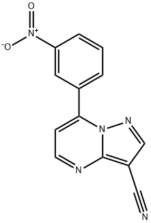 7-(3-nitrophenyl)pyrazolo[1,5-a]pyrimidine-3-carbonitrile Struktur