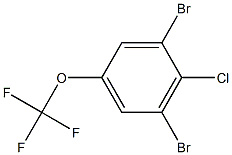 1,3-dibromo-2-chloro-5-(trifluoromethoxy)benzene Struktur