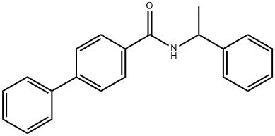 N-(1-phenylethyl)-4-biphenylcarboxamide Struktur