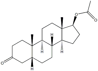 Androstan-3-one,17-(acetyloxy)-, (5b,17b)- Struktur