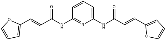 (E)-3-(furan-2-yl)-N-[6-[[(E)-3-(furan-2-yl)prop-2-enoyl]amino]pyridin-2-yl]prop-2-enamide Struktur