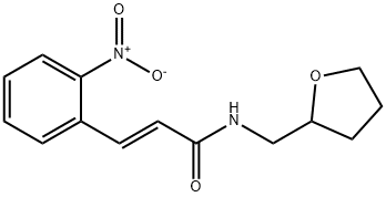 (2E)-3-(2-nitrophenyl)-N-(tetrahydrofuran-2-ylmethyl)prop-2-enamide Struktur