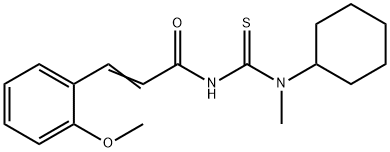 N-{[cyclohexyl(methyl)amino]carbonothioyl}-3-(2-methoxyphenyl)acrylamide Struktur