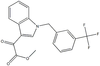 Oxo-[1-(3-trifluoromethyl-benzyl)-1H-indol-3-yl]-acetic acid methyl ester Struktur