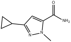 3-cyclopropyl-1-methyl-1H-pyrazole-5-carboxamide Struktur