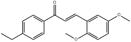 (2E)-3-(2,5-dimethoxyphenyl)-1-(4-ethylphenyl)prop-2-en-1-one Struktur