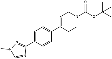 tert-butyl4-(4-(1-methyl-1H-1,2,4-triazol-3-yl)phenyl)-3,6-dihydropyridine-1(2H)-carboxylate Struktur