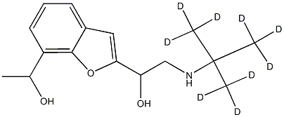 2-[[1,1,1,3,3,3-hexadeuterio-2-(trideuteriomethyl)propan-2-yl]amino]-1-[7-(1-hydroxyethyl)-1-benzofuran-2-yl]ethanol Struktur