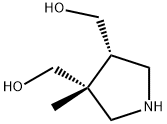 [(3R,4S)-3-methylpyrrolidine-3,4-diyl]dimethanol hydrochloride Struktur