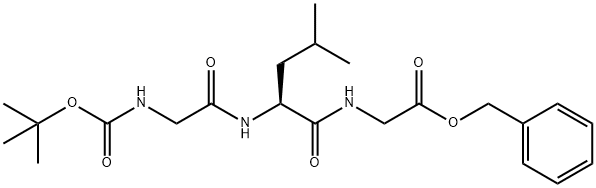 benzyl 2-[(2S)-2-(2-{[(tert-butoxy)carbonyl]amino}acetamido)-4-methylpentanamido]acetate Struktur