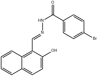 4-bromo-N'-[(2-hydroxy-1-naphthyl)methylene]benzohydrazide Struktur