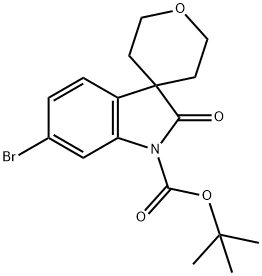 tert-butyl 6-bromo-2-oxo-2',3',5',6'-tetrahydrospiro[indoline-3,4'-pyran]-1-carboxylate Struktur