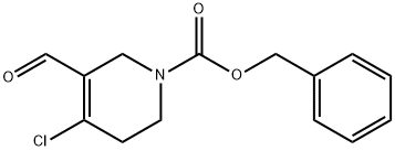 4-Chloro-5-formyl-3,6-dihydro-2H-pyridine-1-carboxylic acid benzyl ester Struktur