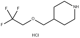 4-[(2,2,2-trifluoroethoxy)methyl]piperidine hydrochloride Struktur