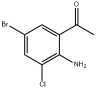 1-(2-Amino-5-bromo-3-chloro-phenyl)-ethanone Struktur