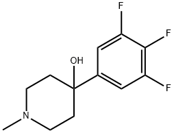 1-METHYL-4-(3,4,5-TRIFLUOROPHENYL)PIPERIDIN-4-OL Struktur