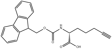 6-Heptynoic acid, 2-[[(9H-fluoren-9-
ylmethoxy)carbonyl]amino]-, (2R)- Struktur