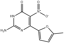 2-amino-6-(5-methylfuran-2-yl)-5-nitropyrimidin-4-ol Struktur