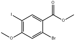 Methyl 2-Bromo-5-iodo-4-methoxybenzoate Struktur