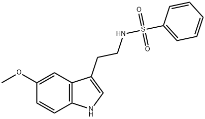 N-[2-(5-methoxy-1H-indol-3-yl)ethyl]benzenesulfonamide Struktur