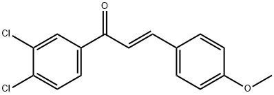 (2E)-1-(3,4-dichlorophenyl)-3-(4-methoxyphenyl)prop-2-en-1-one Struktur