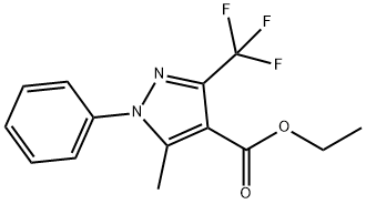 5-Methyl-1-phenyl-3-trifluoromethyl-1H-pyrazole-4-carboxylic acid ethyl ester Struktur