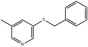 3-Methyl-5-[(phenylmethyl)thio]pyridine Struktur