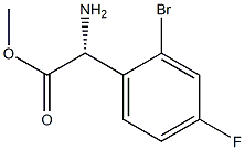 METHYL(2R)-2-AMINO-2-(2-BROMO-4-FLUOROPHENYL)ACETATE Structure