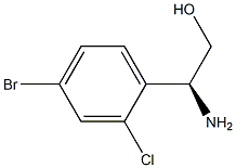 (βS)-β-amino-4-bromo-2-chloro-Benzeneethanol Struktur