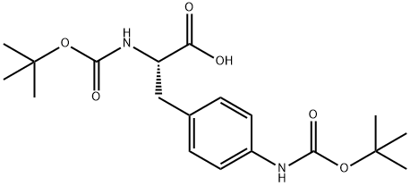 N-BOC-4-(BOC-氨基)-L-苯丙氨酸, 1213873-71-2, 結構式