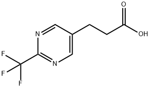 3-(2-Trifluoromethyl-pyrimidin-5-yl)-propionic acid Struktur